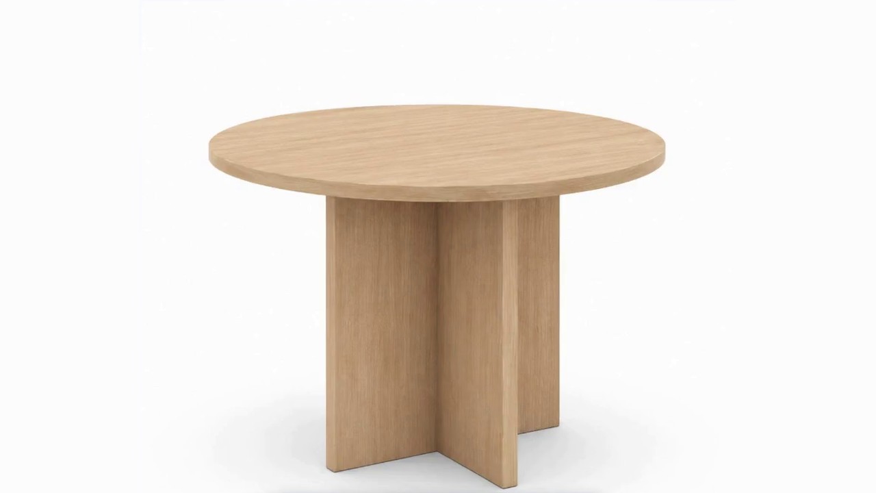 Upload a file: a product photo - the round table with crossed legs. The order AI reads it.