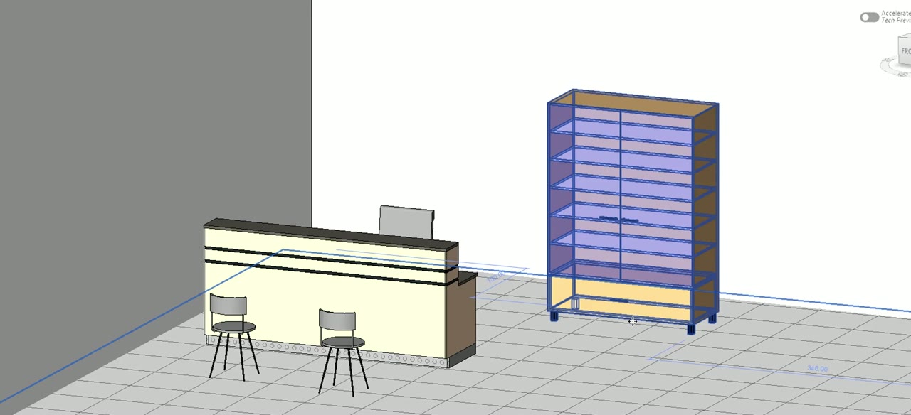 The closet in a Revit project